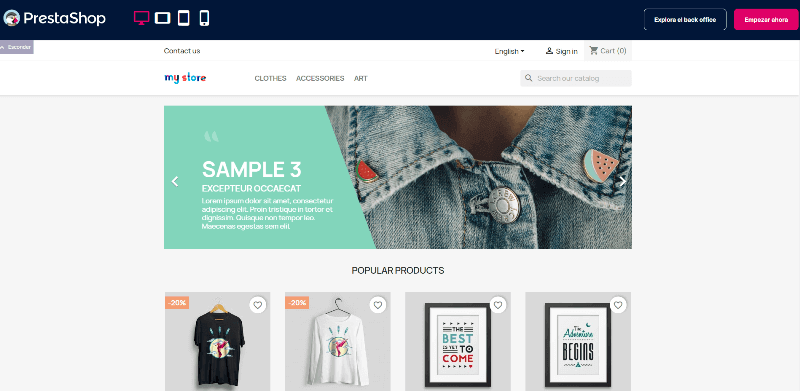 ppaginas web con prestashop